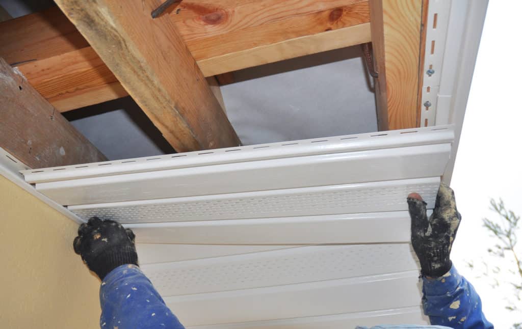 removing vinyl soffit panels