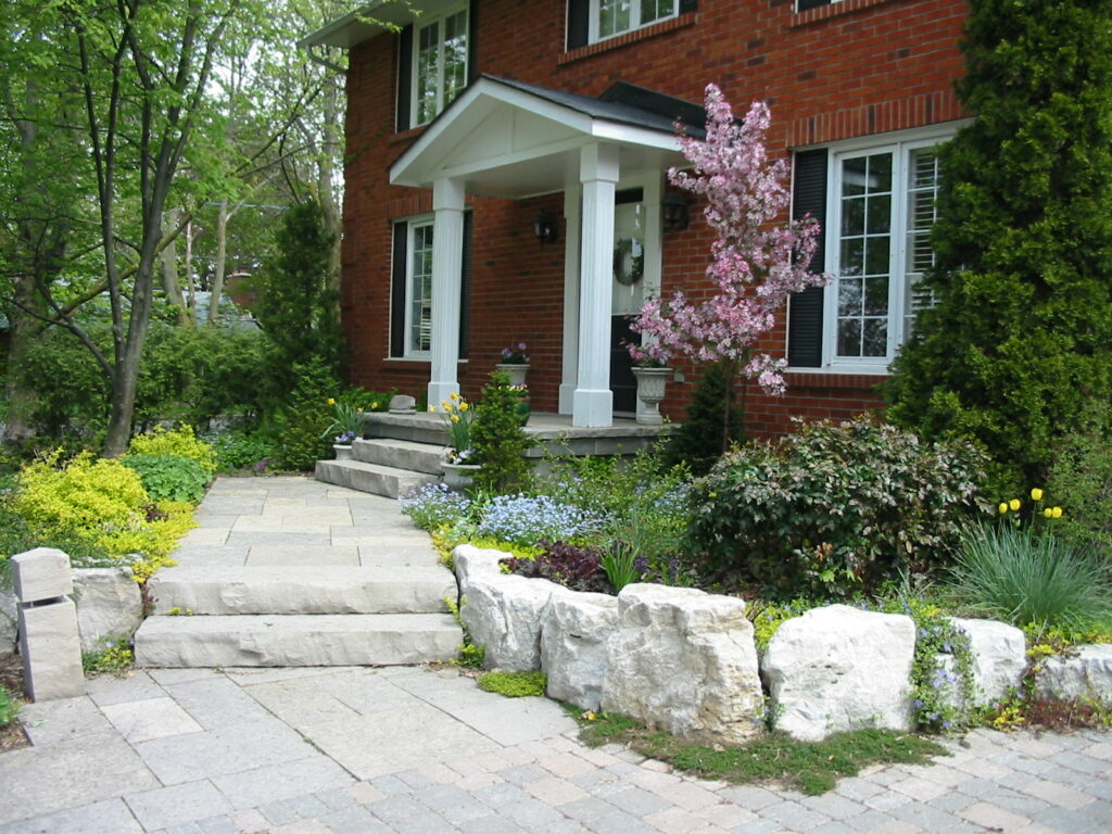 landscaping door steps