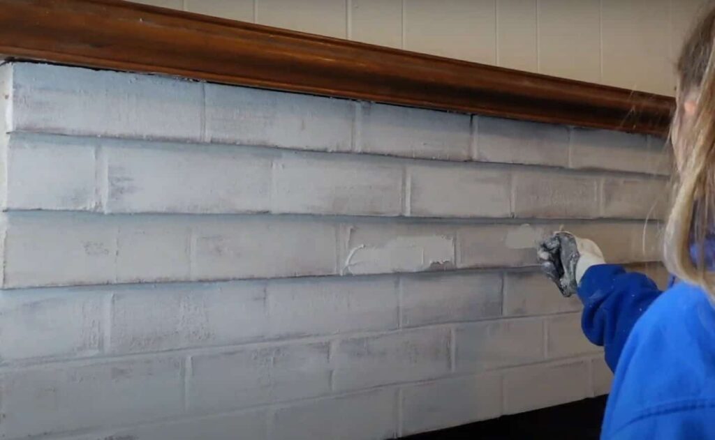 reapplying the mortar mixture