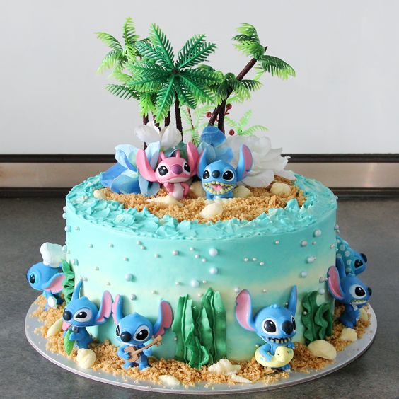 stitch beach cake idea