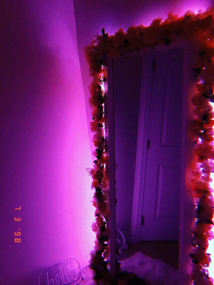 led strips behind mirror