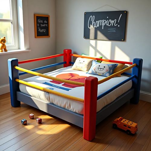 an image of a kids boxing ring bed