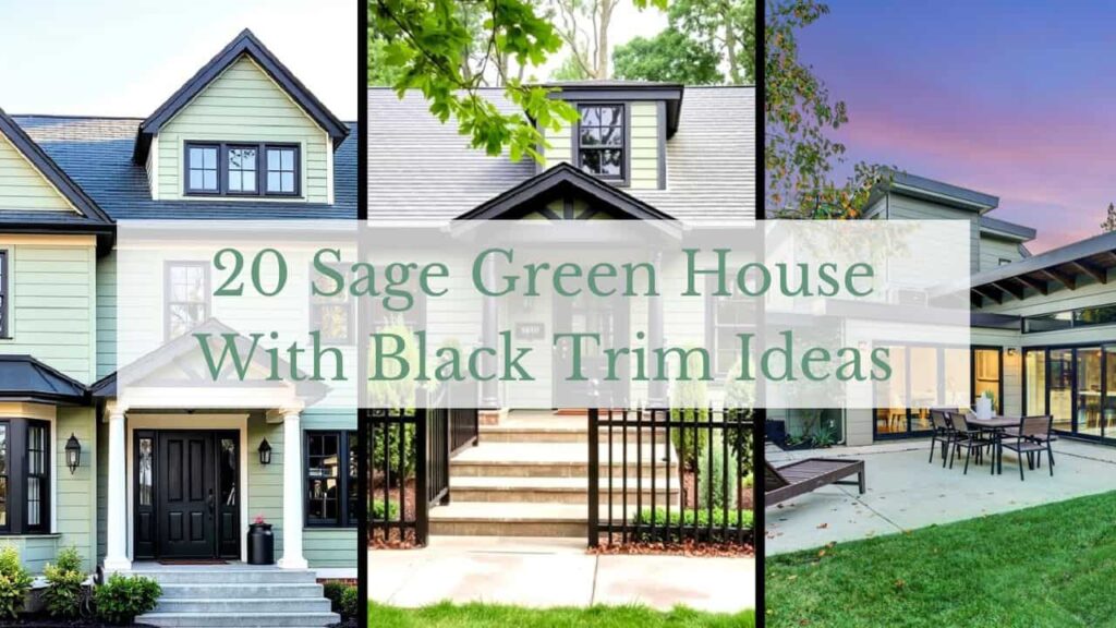 20+ sage green and black trim house ideas