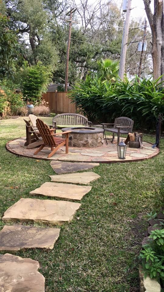 random style paver patio