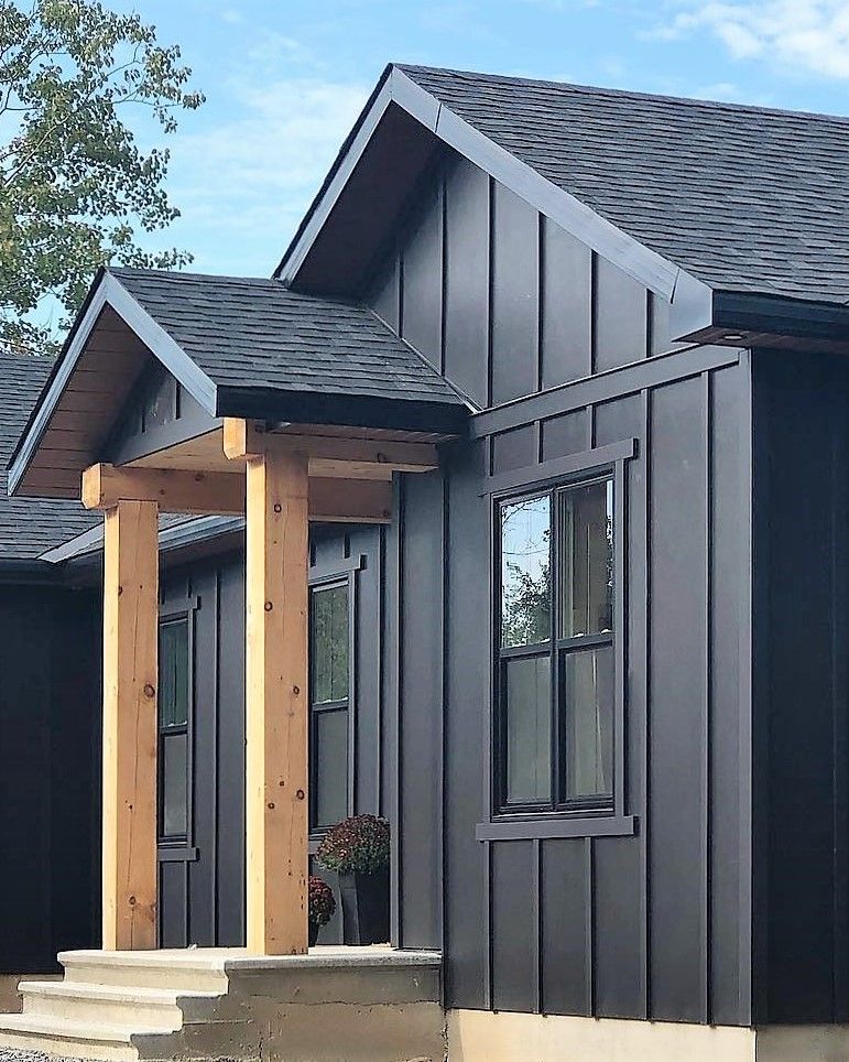 black house with sidings