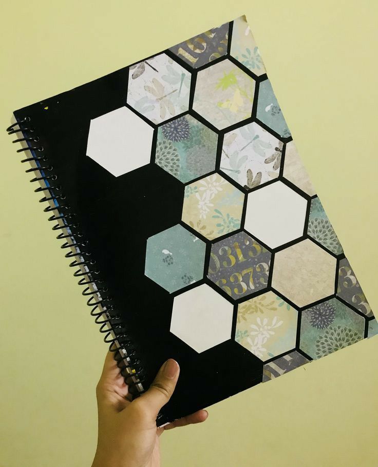 sketchbook cover design with shapes