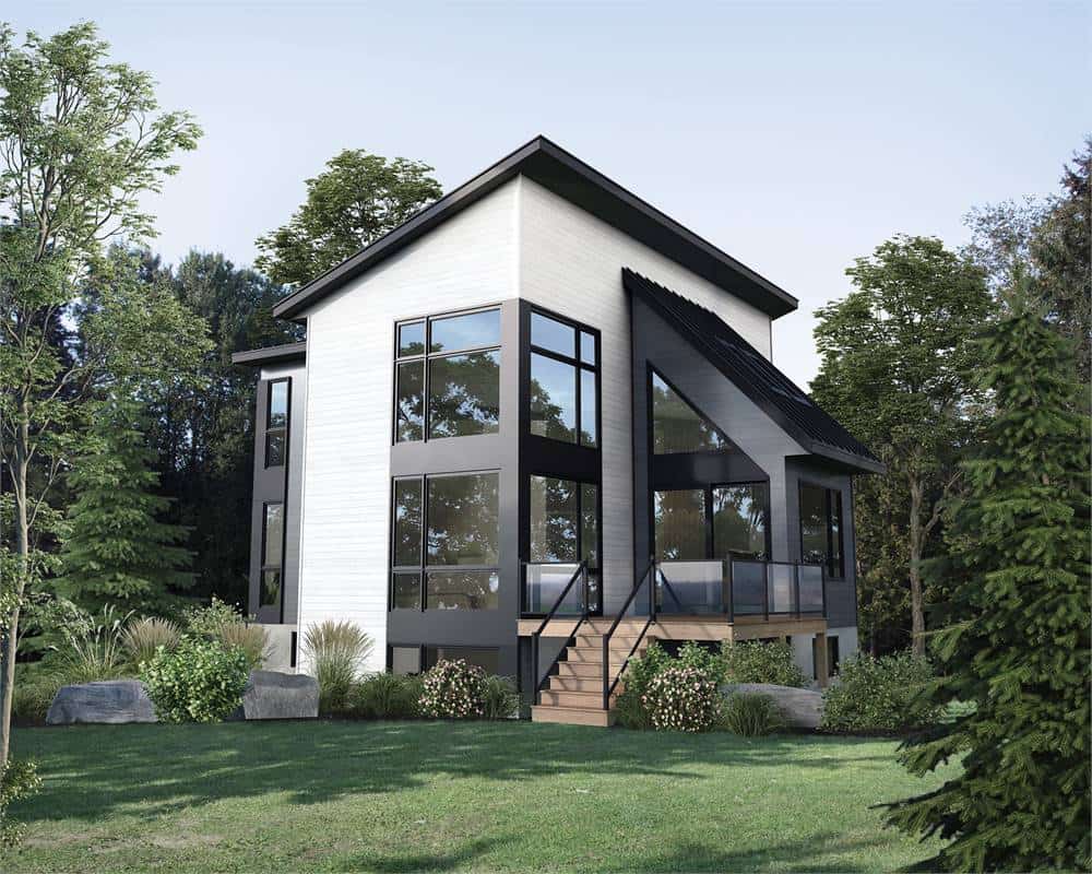 White brick house