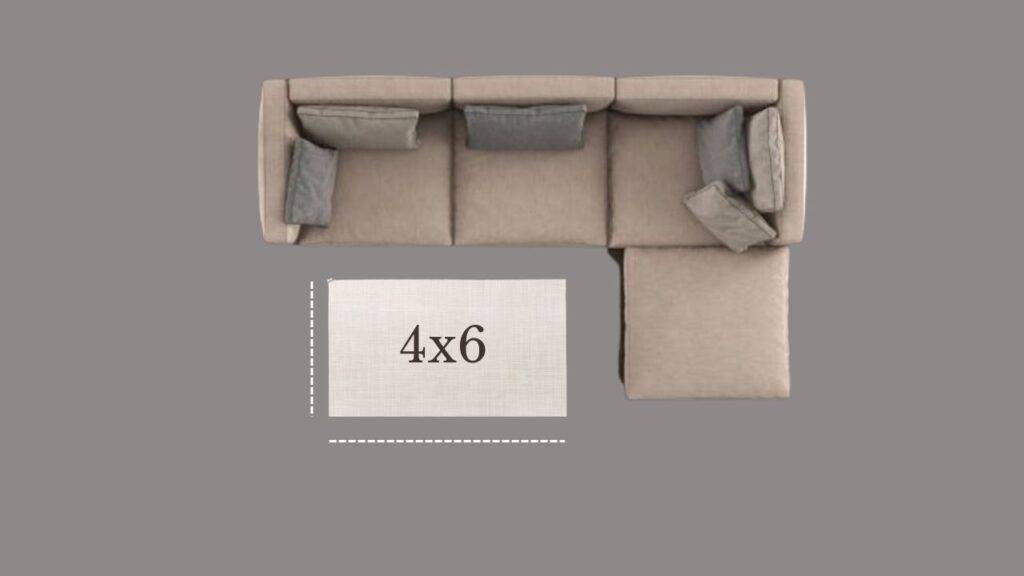 a visual representation of how big is a 4x6 rug