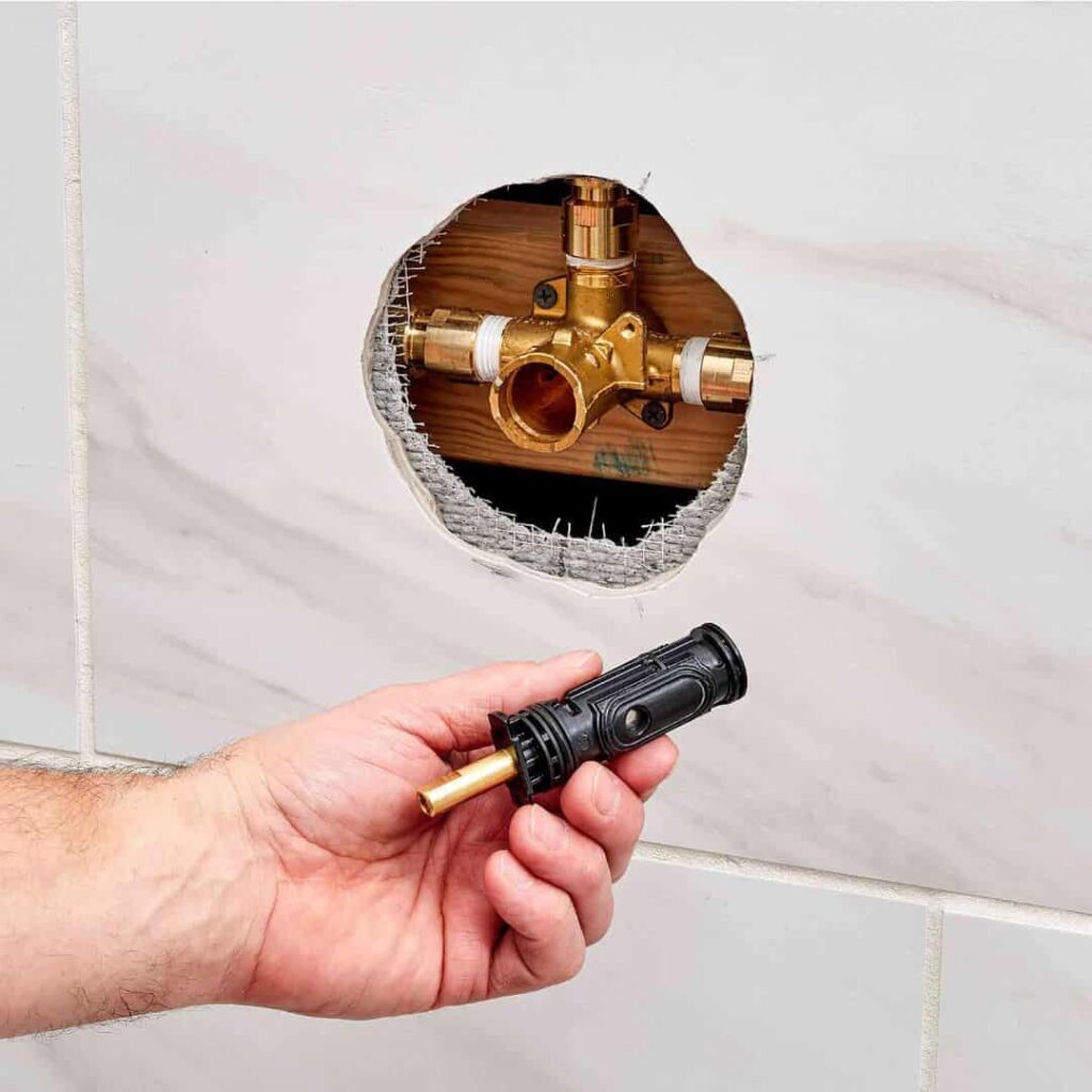 image showing cartridge valve found in the late 1960s to 1970s homes