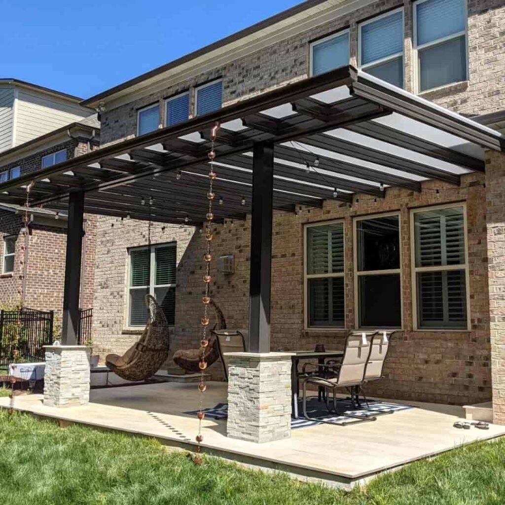 an image polycarbonate patio roof extension