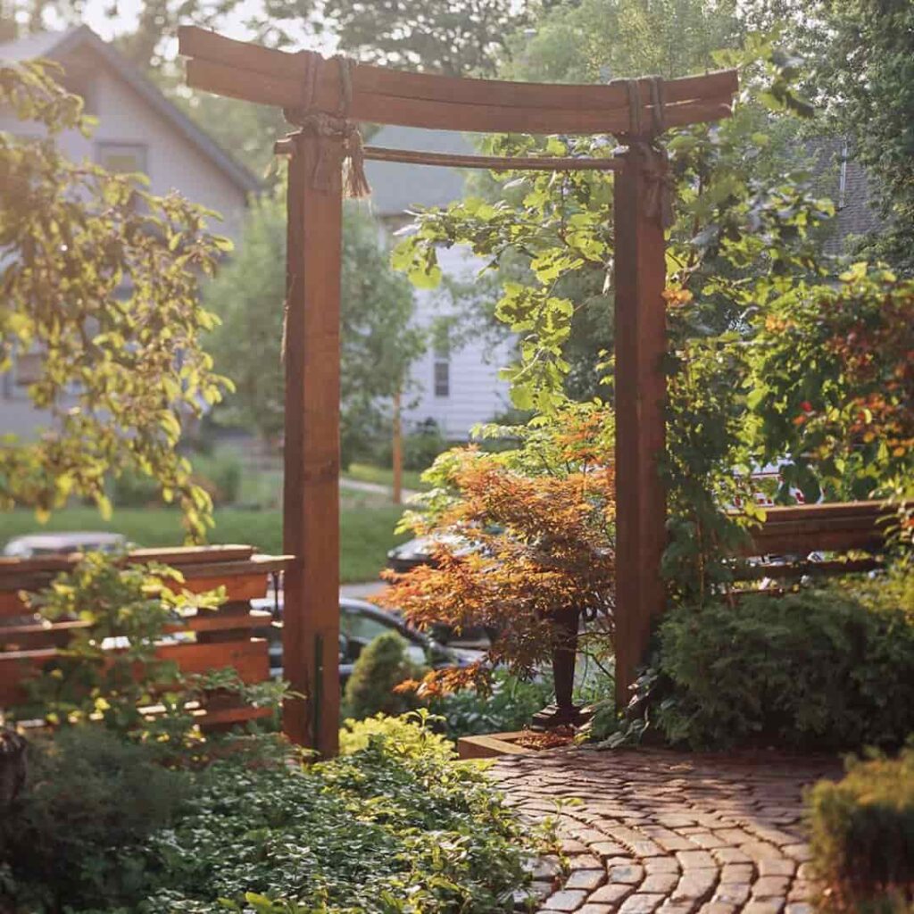 an image of a fairytale english cottage garden inspired arches