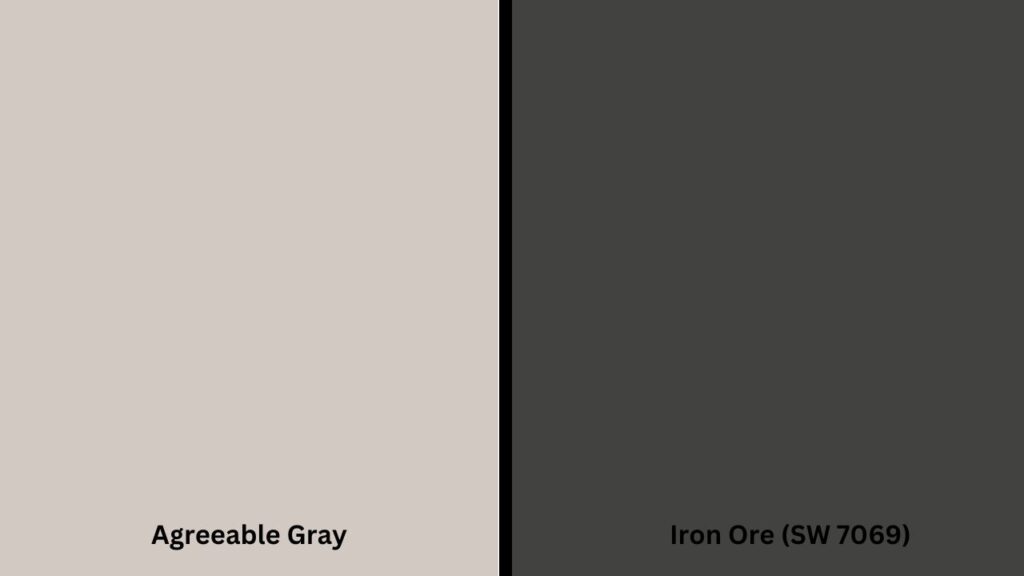 Iron Ore (SW 7069) and agreeable gray