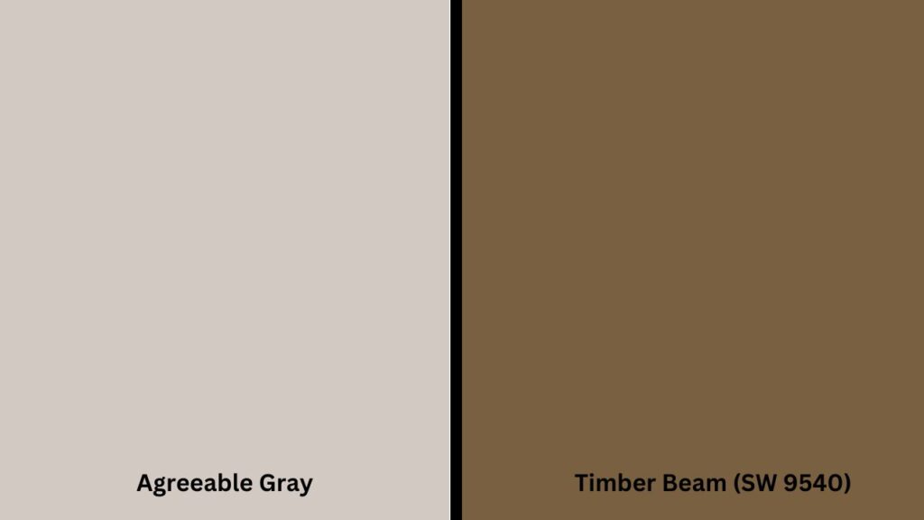 Timber Beam (SW 9540) and agreeable gray