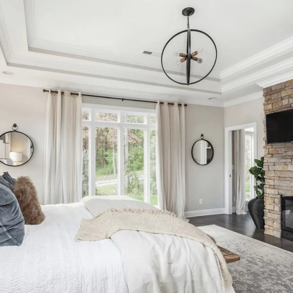 agreeable gray on trims, doors, and moldings