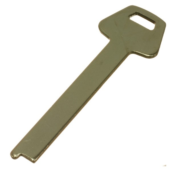 Golden flat key on a white background 