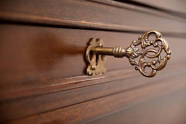 A brass made furniture key 