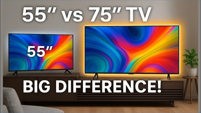 55 inch vs 75 inch TV