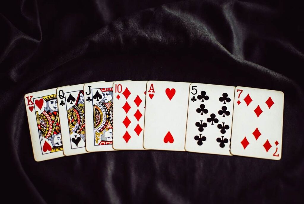 7 playing cards