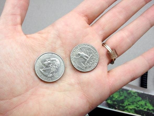 Diameter of 2 US Quarters_