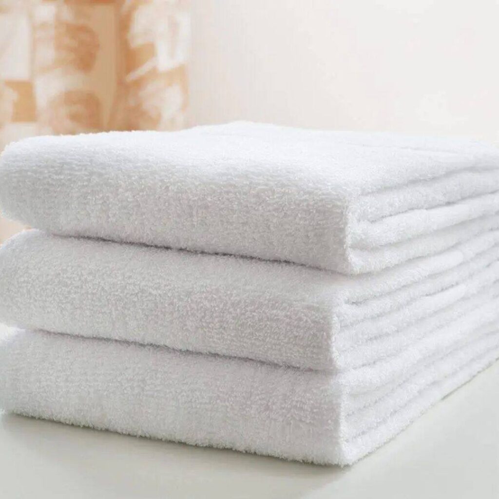Folded standard bath towel