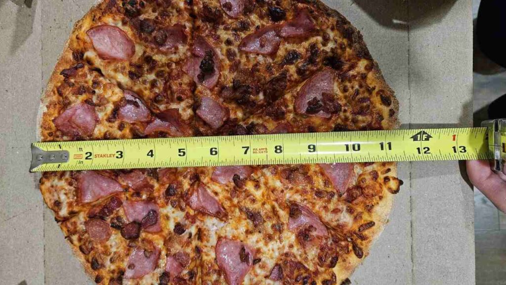 How long is a 12 inch pizza