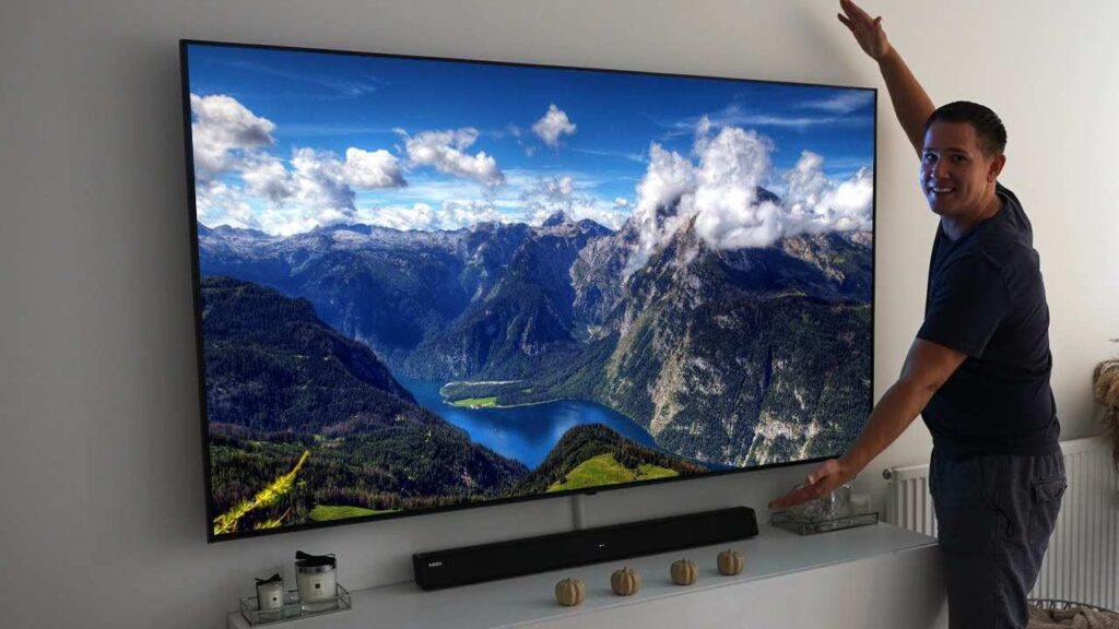How tall is a 75 inch TV?
