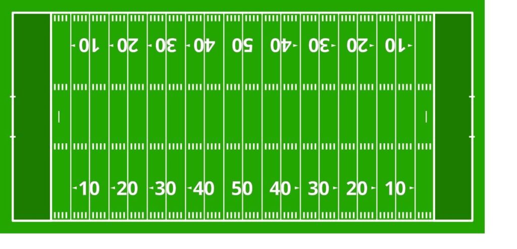 Numbers on football field