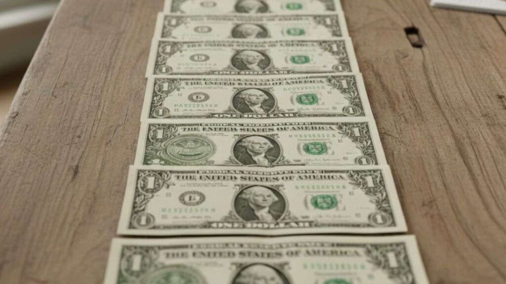 Seven US dollar bill