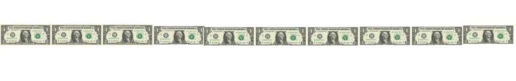 Ten dollar bills