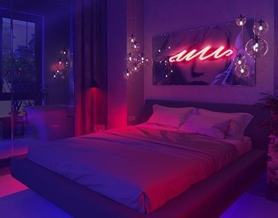 neon lights bedroom