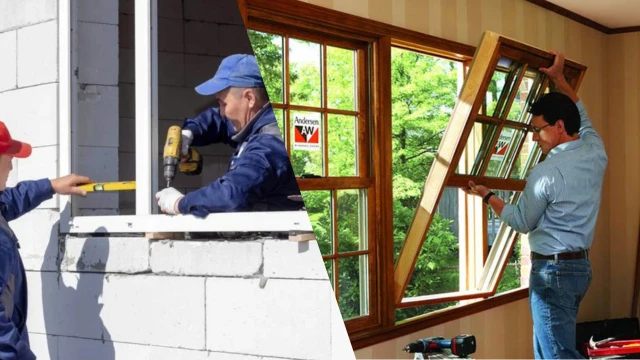 installing new construction windows and replacement windows