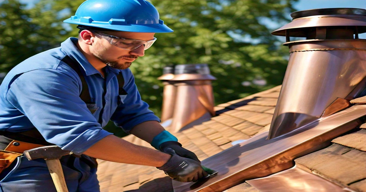 Copper Chimney Flashing