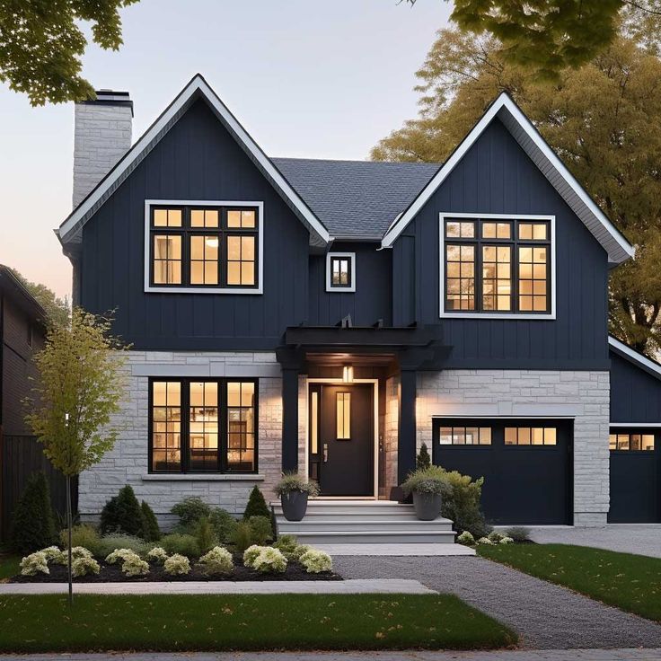 dual tone black house
