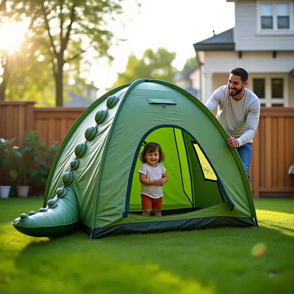 an image of 3D dinosaur tale tent