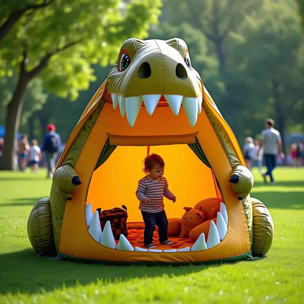 3D inflatable dinosaur tent