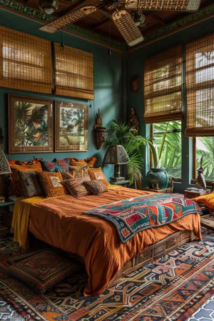 image of bamboe featured gypsy-boho bedroom