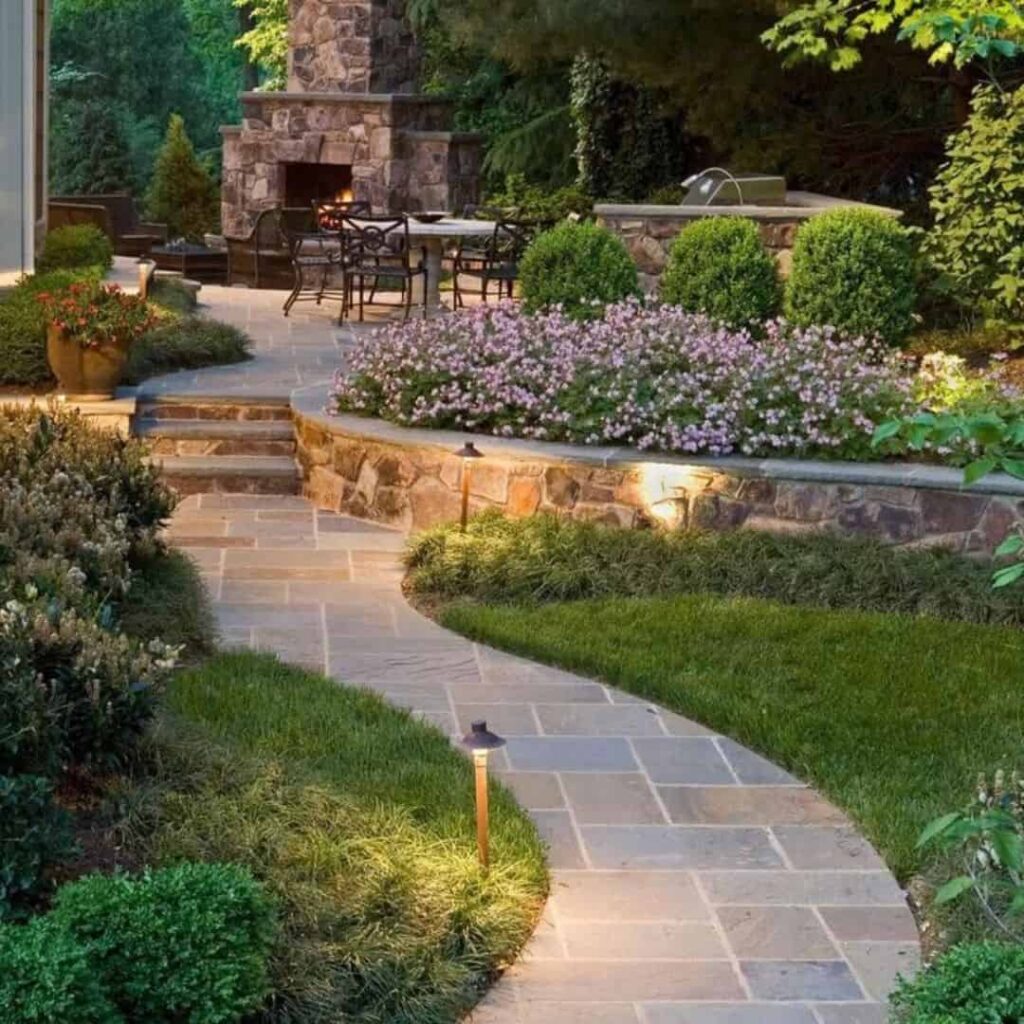 an image of a pathway of a beautiful garden
