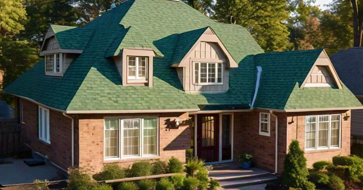 Green 3-tab shingles