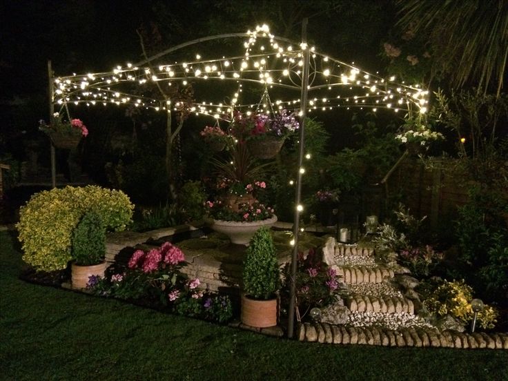 an image showing LED lights in a garden