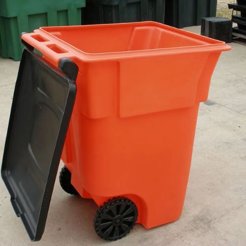 image of a plastic enclosed trash bins