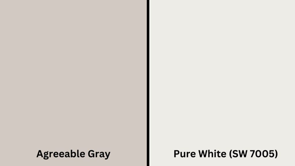 West Highland White (SW 7566) and agreeable gray
