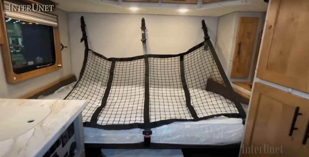 dual bedroom setup in super truck