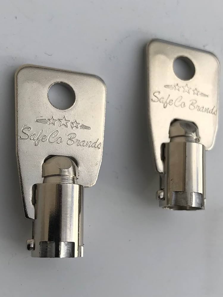 Two silver color barrel keys