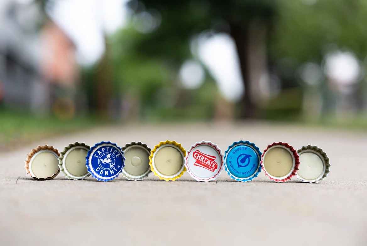 9 bottle caps